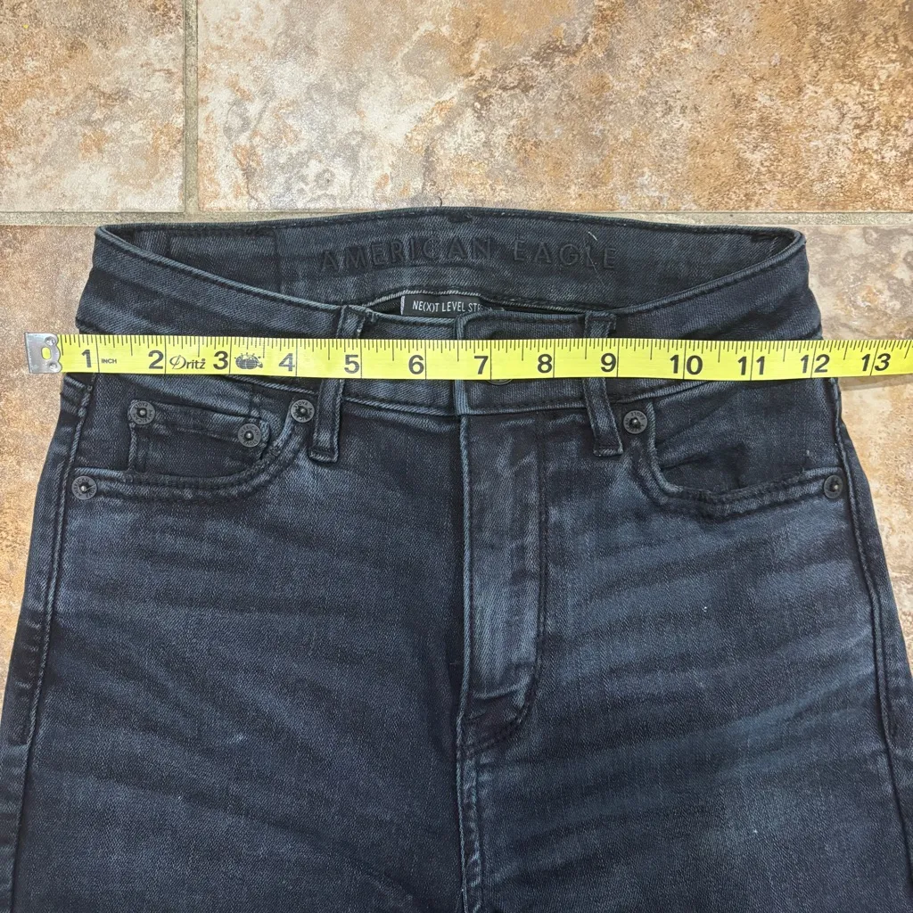 American Eagle Super Hi-Rise Flare Jean 000 Short - Image 4