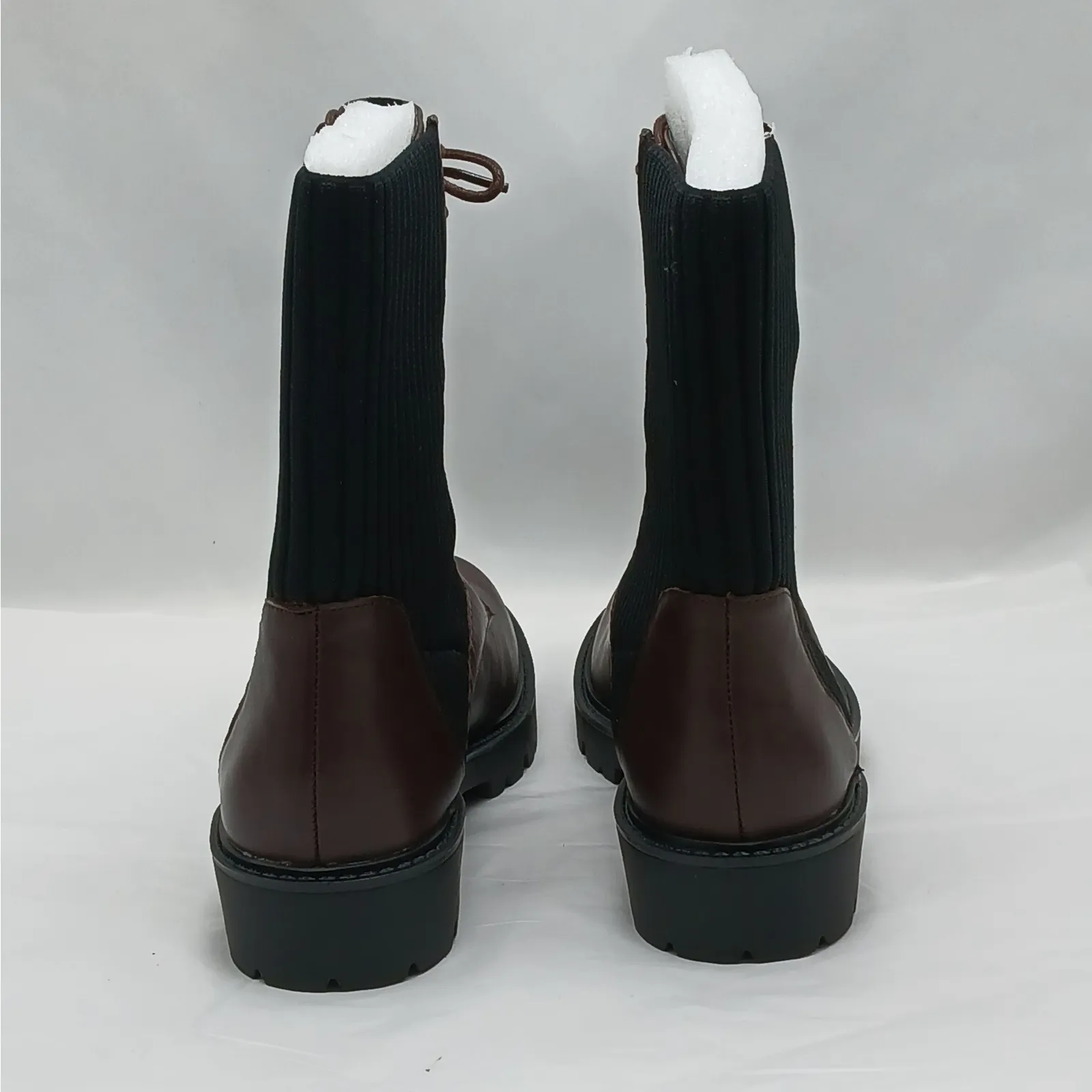 Charles David Remy Combat Boots Womens 7 Brown Moto Lug Sole Low Platform Biker - Image 8