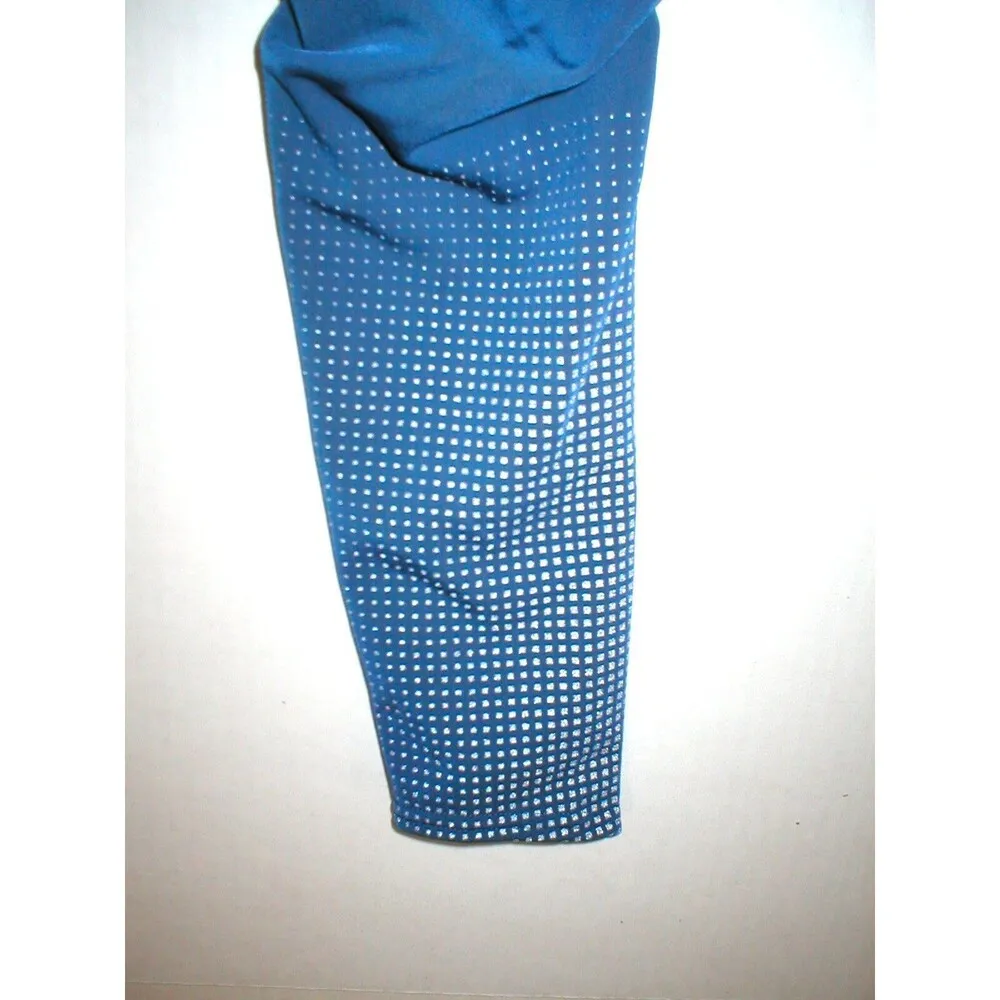 NWT Womens New Leggings Adidas S Blue Lined Climaheat Run Warm Leg Zippers Refle - Image 4