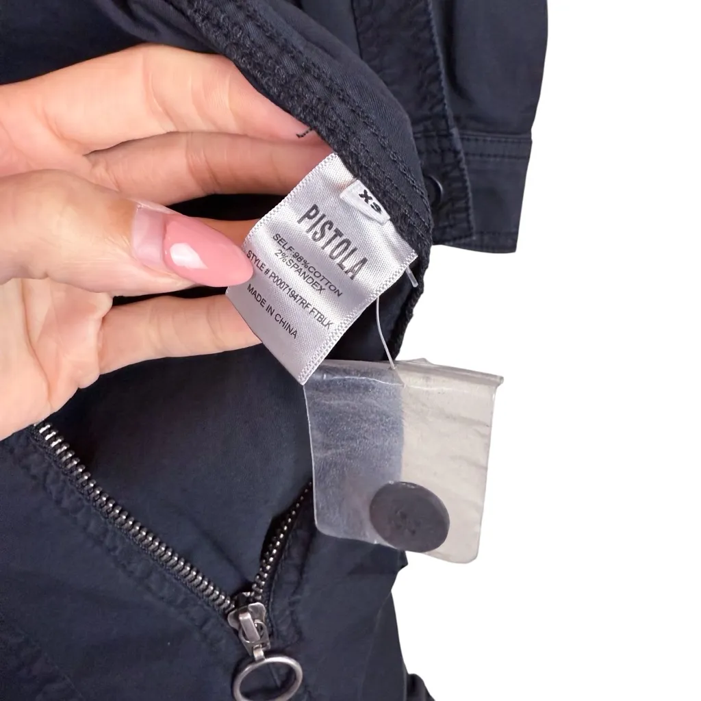 Pistola Olivia Long Sleeve Relaxed Jumpsuit Fade to Black‎ Size XS - Image 12