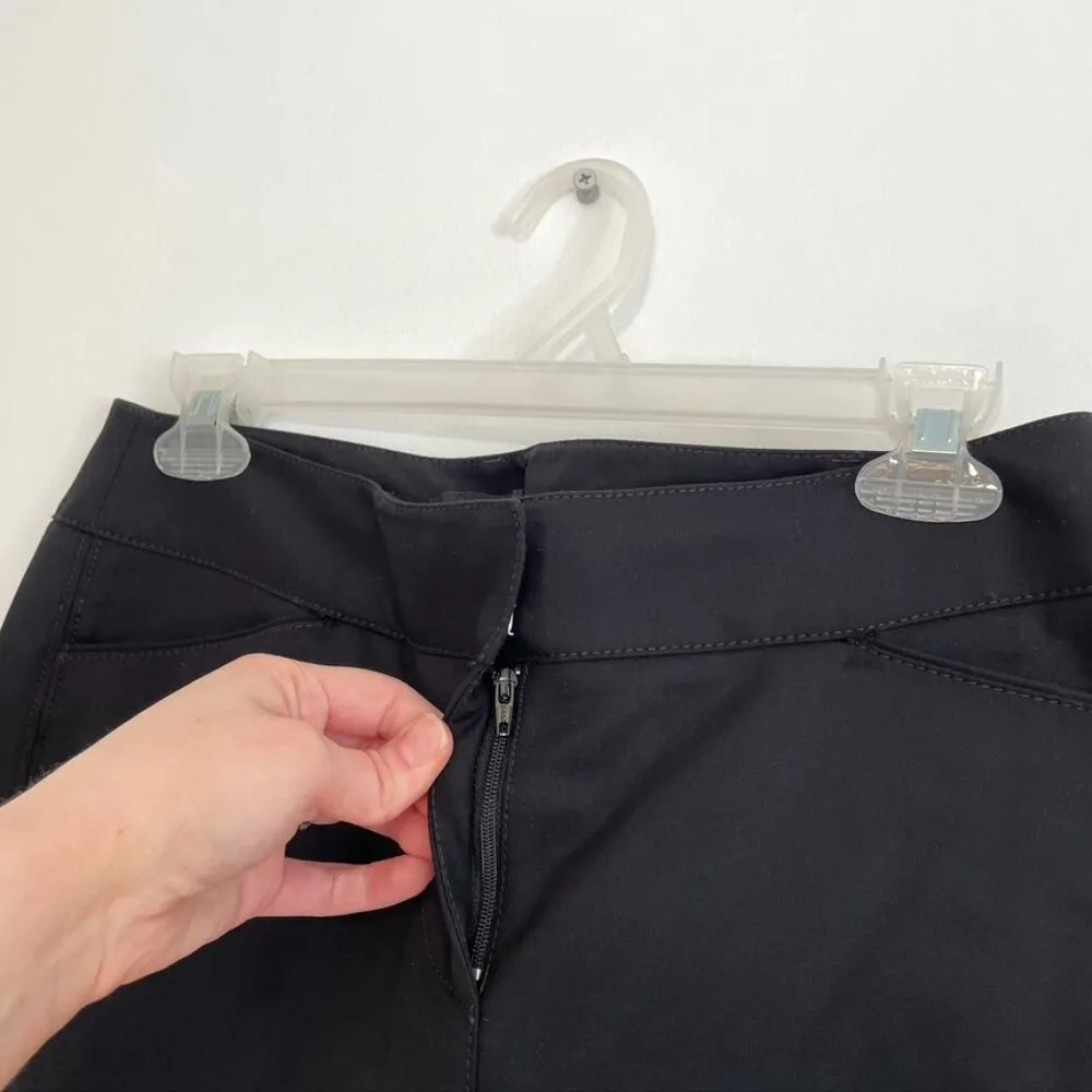 WHITE HOUSE BLACK MARKET WHBM Slim Ankle Pants Solid Black Cropped Dress Pants 4 - Image 7