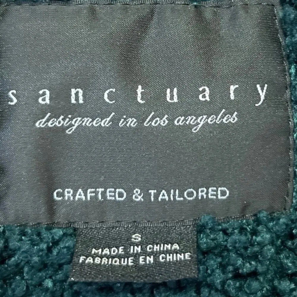 Sanctuary Anthropologie Green Fur Breasted Long Sleeve Blazer Coat Jacket Sz S - Image 4