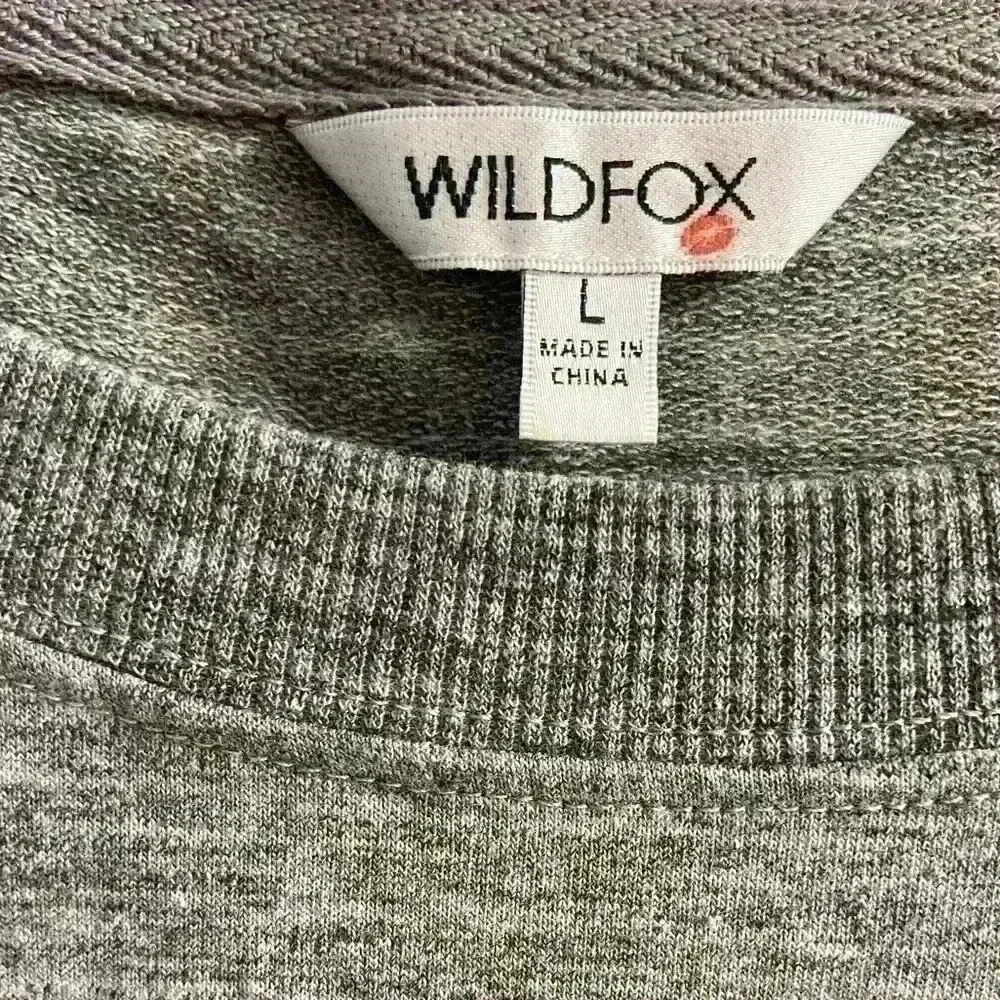 WILDFOX‎ heather grey crewneck sweatshirt. Large. Excellent condition - Image 5