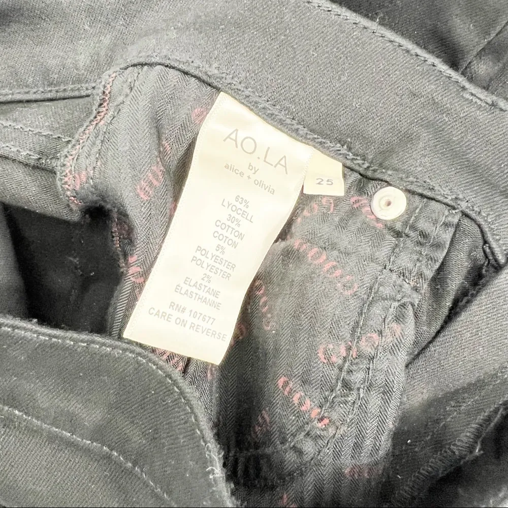 Alice & Olivia Good Hr Ankle Skinny Jeans With Exposed Zipper In Night Fever 25 - Image 4