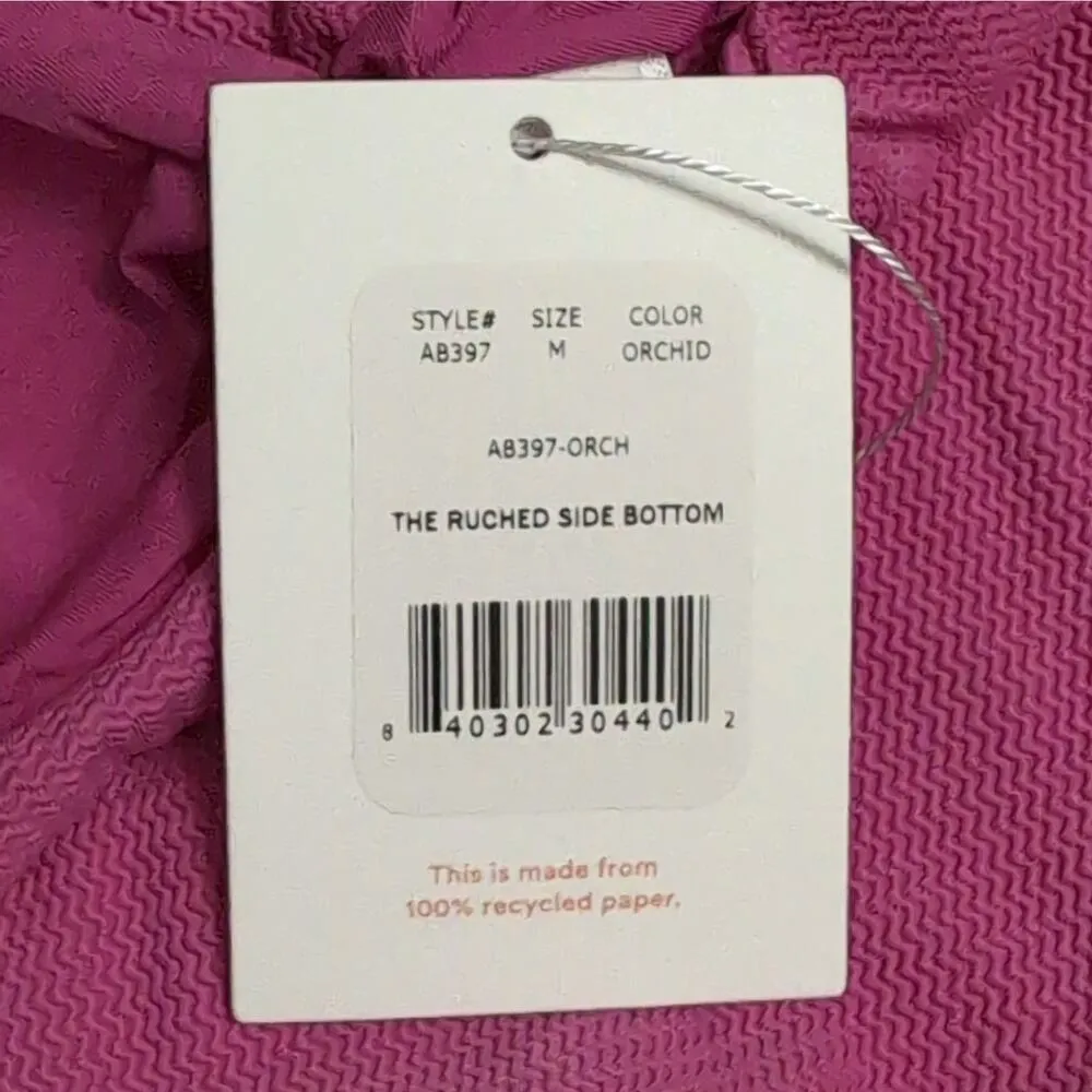 Andie The Ruched Side Bottom Orchid Bikini Swimwear Bathing Suit Size M New - Image 9