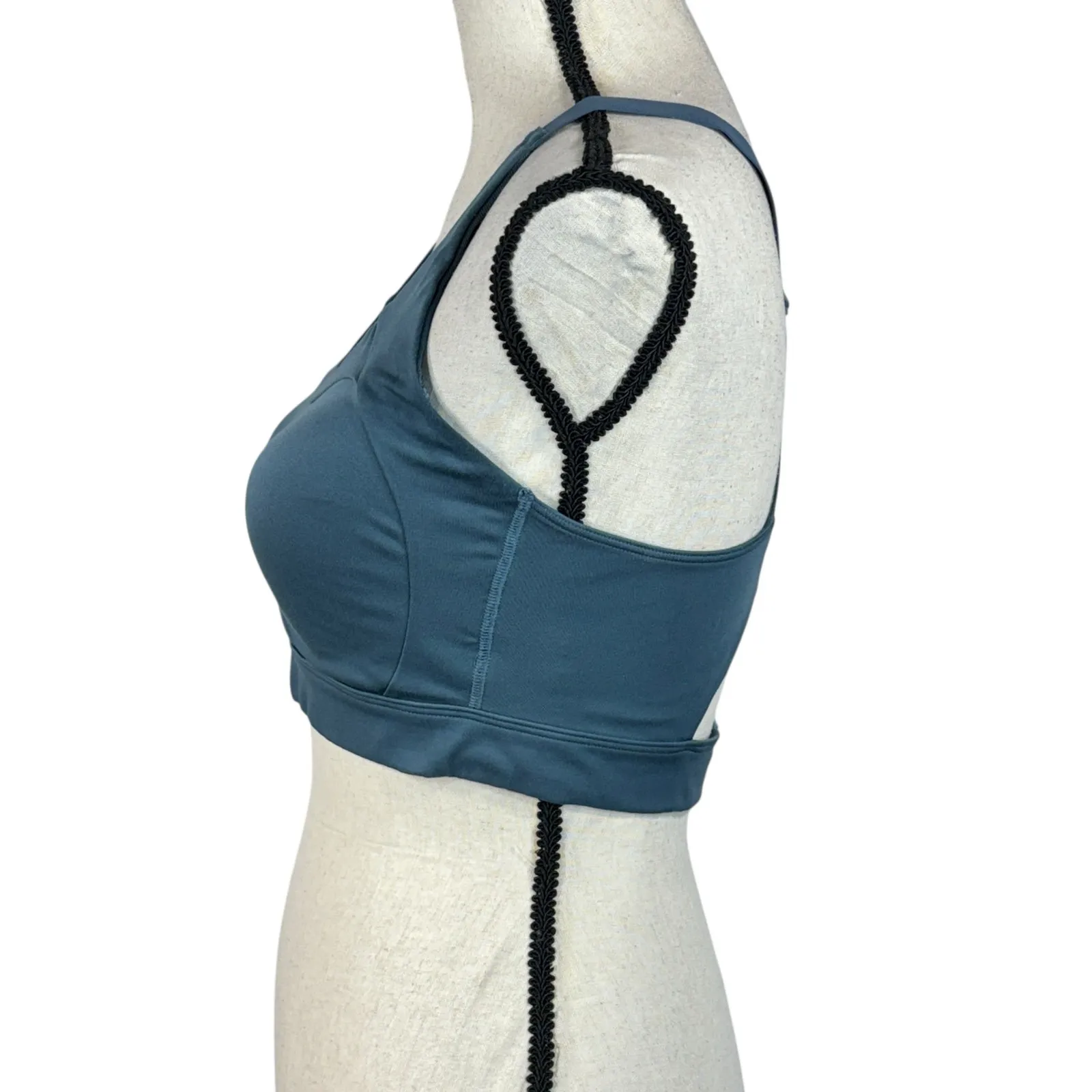 Gymshark Medium Racerback Sports Bra Adjustable Padded Cups Pullover Mesh Teal - Image 6