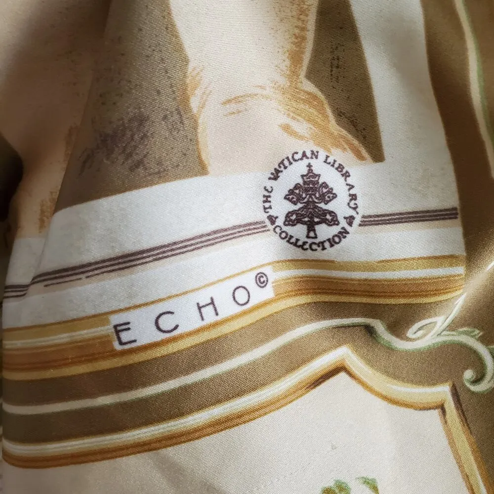 Vintage Echo Vatican Library Collection Large Scarf - Image 4