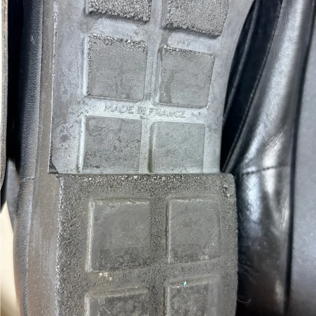 Made in France Stylish Black Leather Womens Short Booties - Image 9