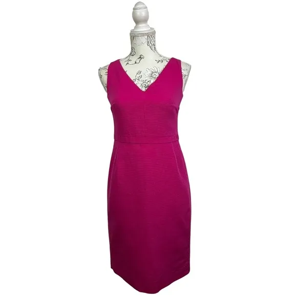 Vintage MaxMara Made In Italy‎ Textured Sleeveless Pink Sheath Dress Size XS - Image 2