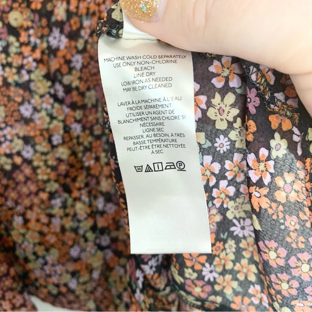 Free People Bonnie Floral Chiffon Mini Dress Size XS - Image 15