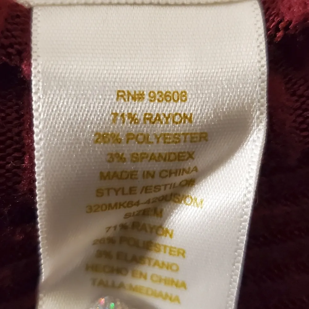 🔥SALE🔥NWT! Matty M Wine Mock Neck Knit Brushed Longsleeve Sweater M - Image 5