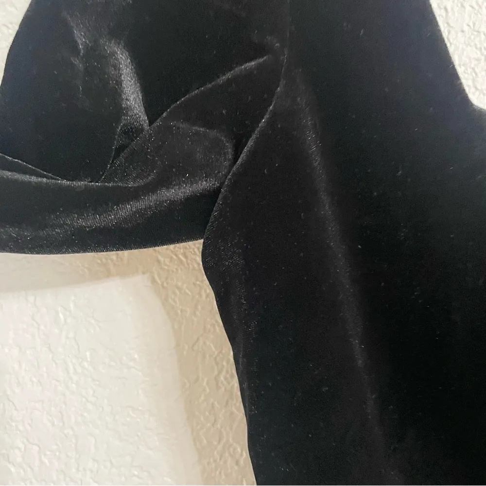 NWT BDHN Jenny Yoo Womens Dress Black Velvet Rachel Square Neck Size 8 - Image 7