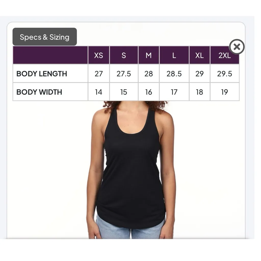 All You Need Is Less Lightweight Racer Back Tank Top White Graphic Womens 2XL Size XXL - Image 4