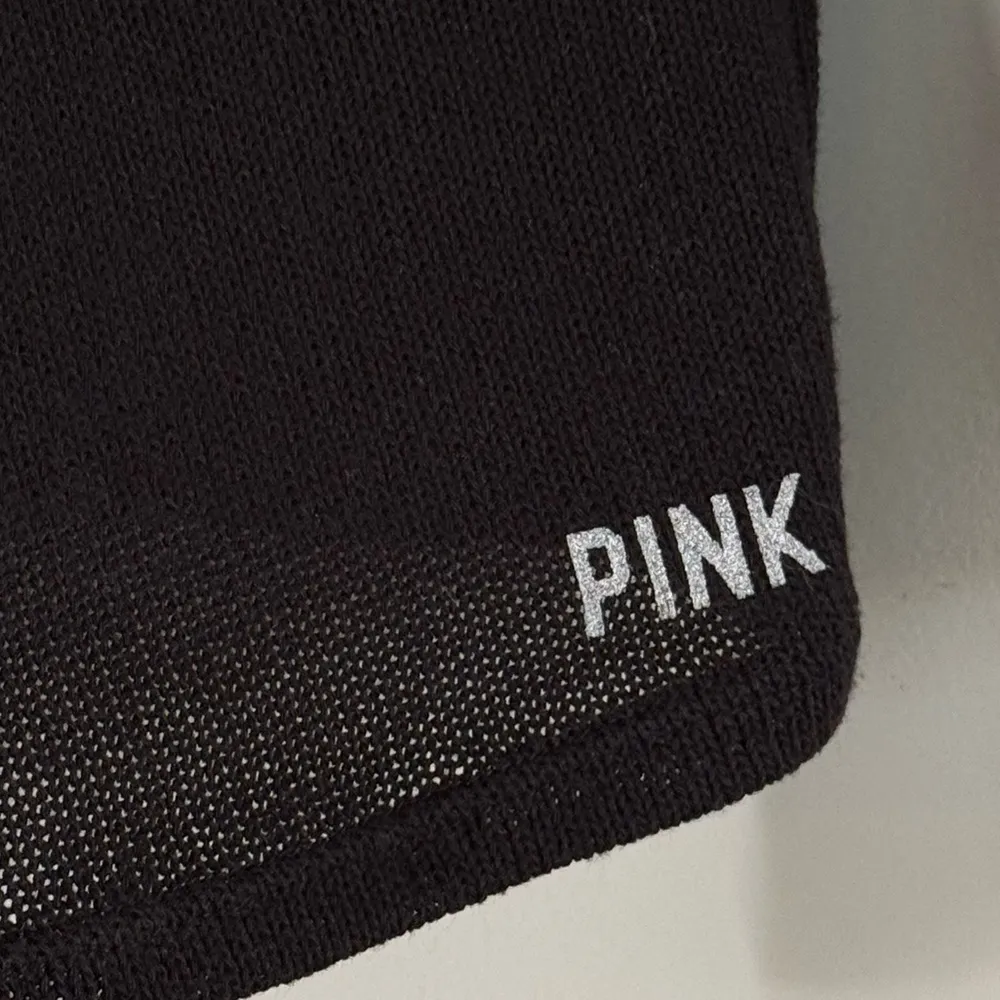 VICTORIA’S SECRET PINK Embellished Rhinestone Sleeve Knit Open Back Sweater L - Image 8