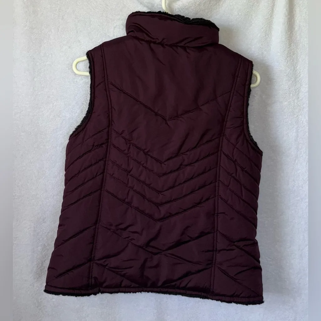 Y2K KC Collections size medium purple black reversible puffer vest - Image 5