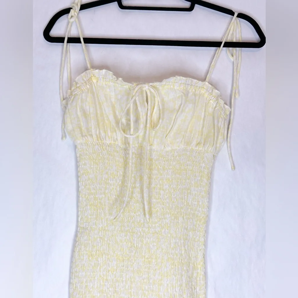 Princess Polly Korina Dress in Gingham Yellow and White US Size 4 Summer Mini - Image 10