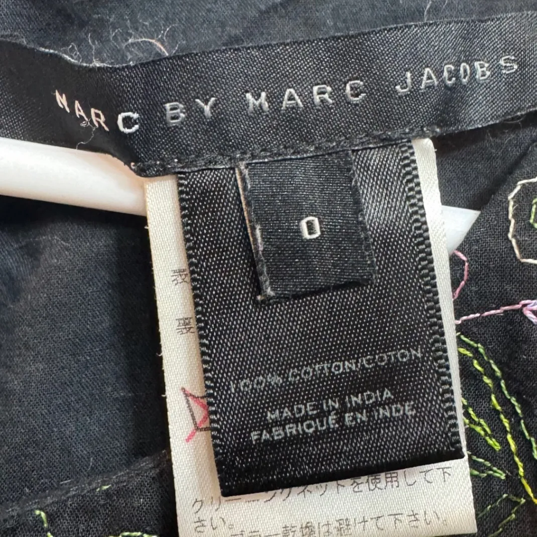 Y2K Marc by Marc Jacobs‎ Scribble Embroidered Dress Sz 0 - Image 3