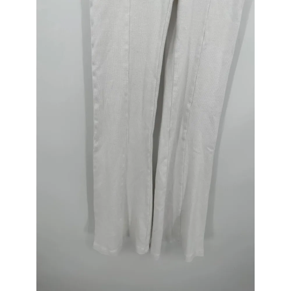 Out From Under Pants Womens XS White Thermal Knit Crossover Flare Leggings - Image 3