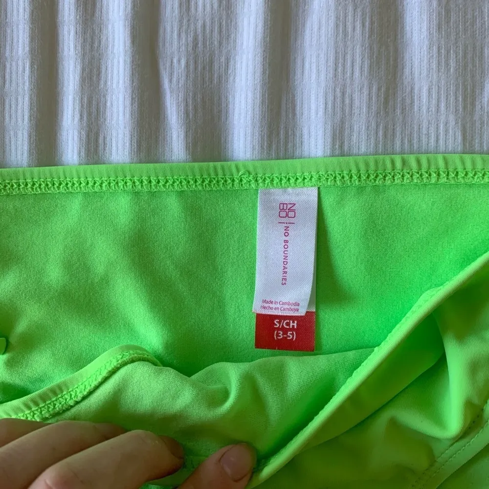 Neon Green Bikini Bottoms Size Small - Image 2