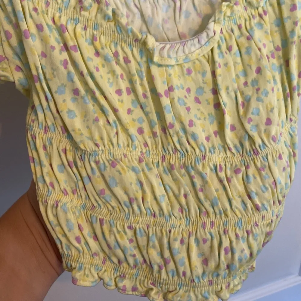 Zara Crop Top Blouse XS Yellow - Image 5