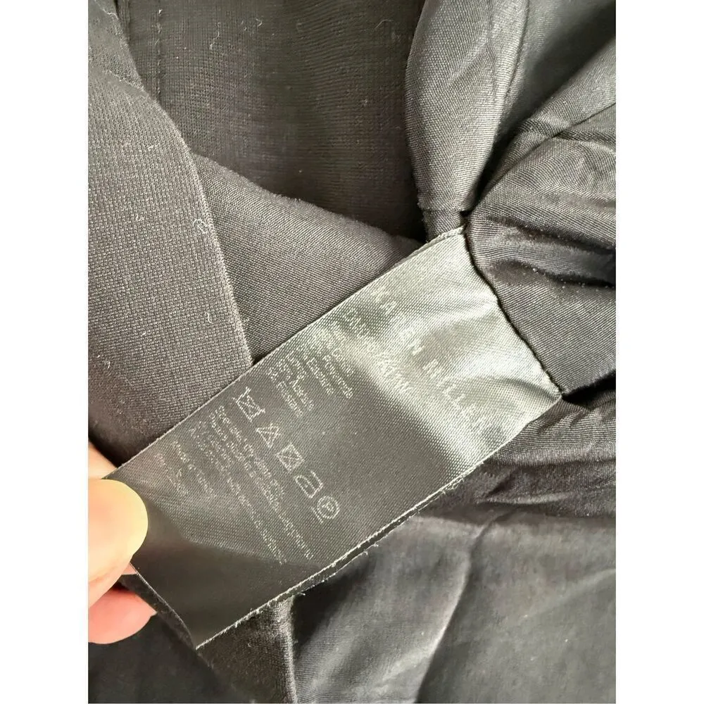 Karen Millen Black Sheath Moto Pencil Dress Silver Offset Zipper Snap $298 8 - Image 12