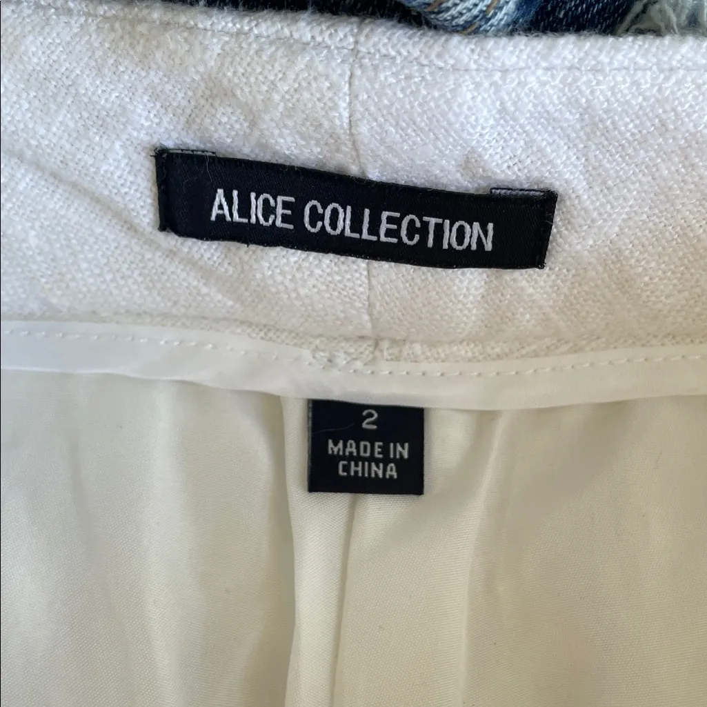 Alice Collection Elegant Cream High Waist Scalloped Shorts White Size 2 - Image 3