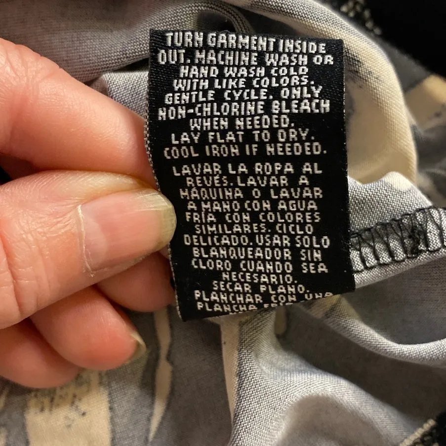 Floral Black Beige Long Sleeve Blouse Zac & Rachel Woman 1X Plus Size - Image 5