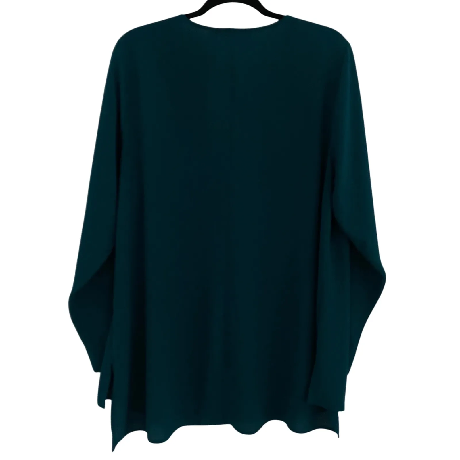 EVRI Women Teal V Neck Long Sleeve Tunic Top Plus Size 0X Loosefit Comfort Work Green Size L - Image 8