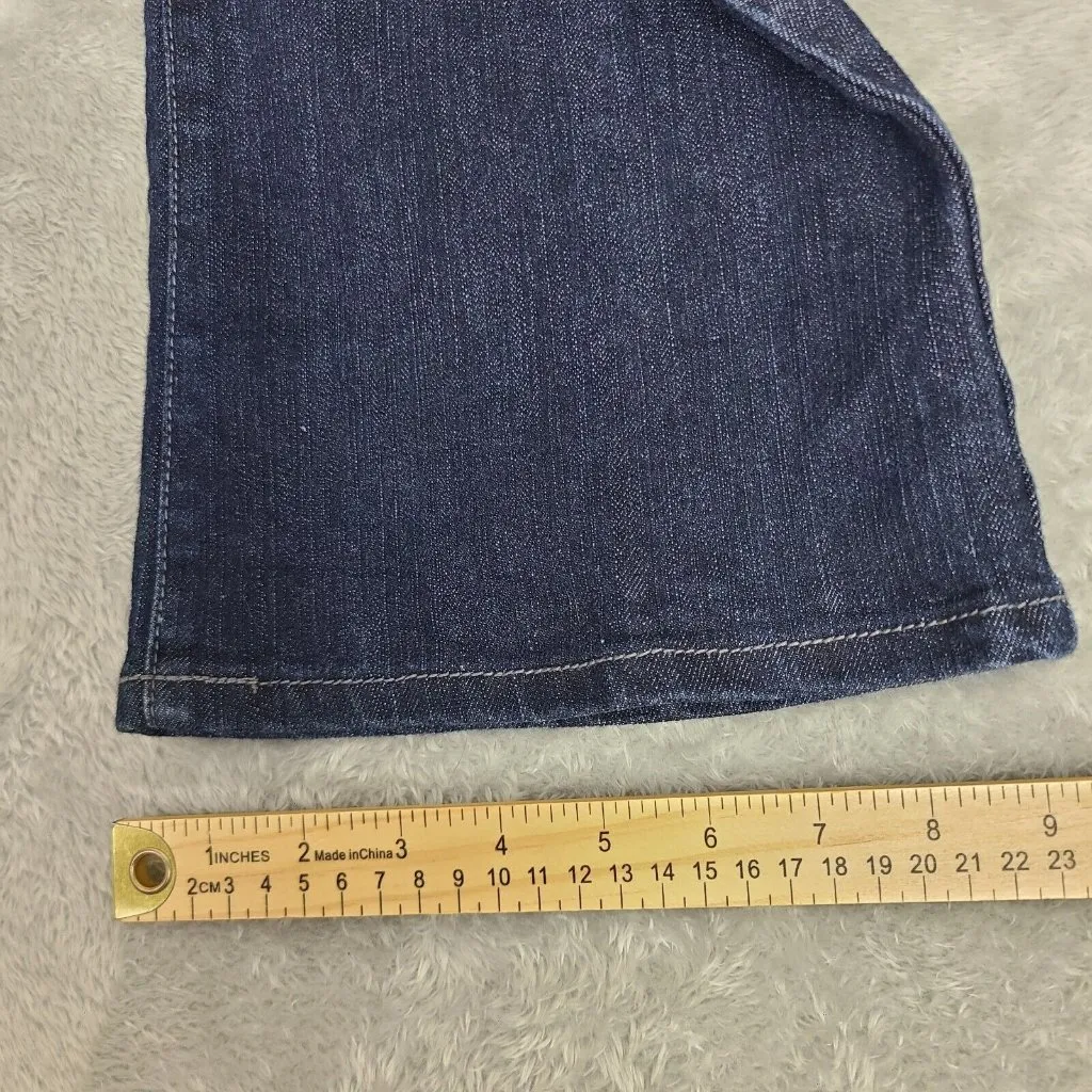 Southpole Jeans Womens 11 Blue Denim Embroidered Low Rise Bootcut Dark Wash - Image 8