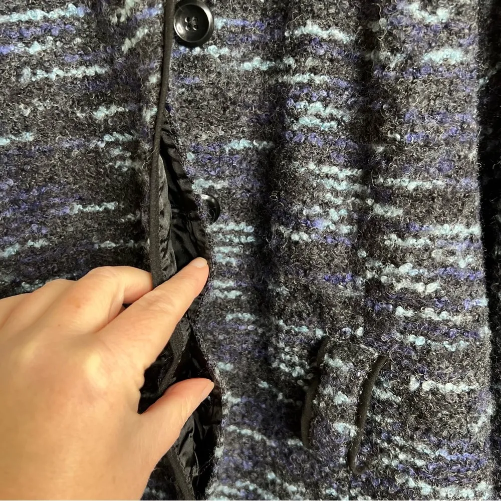 Sandro Sportwear wool blend boucle Button front jacket Size Medium no belt - Image 5