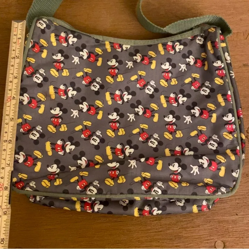 Disney Gray Shoulder Bag with Mickey Mouse Design - Image 6