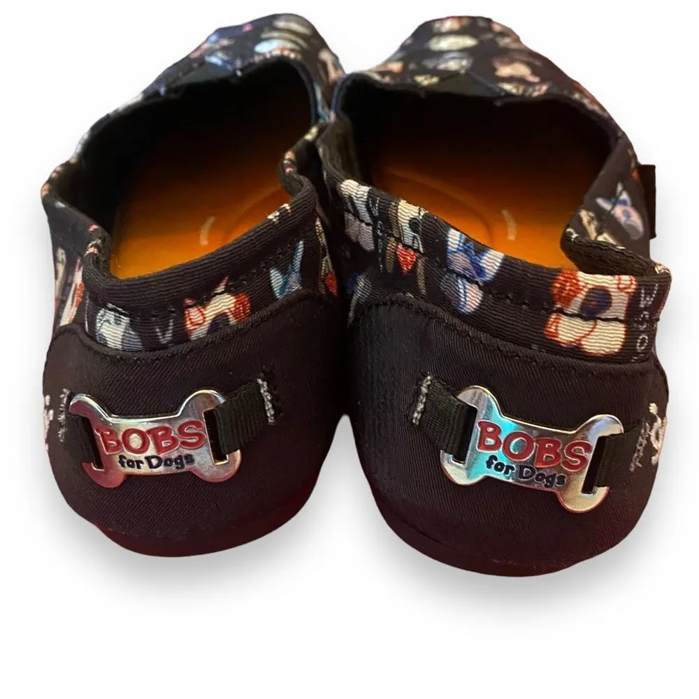 🎈Skechers “Bob’s For Dogs” Nylon Alpargata Memory Foam Loafers Slip On Size 7.5 Black - Image 2