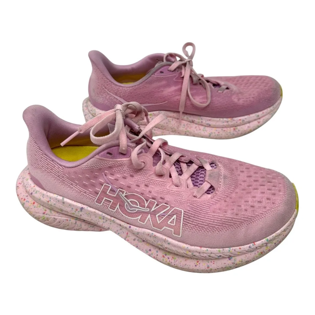 Hoka One One Mach 6 Women’s Running Shoes Pink Yellow Size 7.5 - Image 7