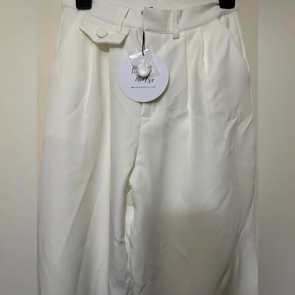 Princess Polly White‎ Pleated Wide Leg Pants Size 4 - Image 6