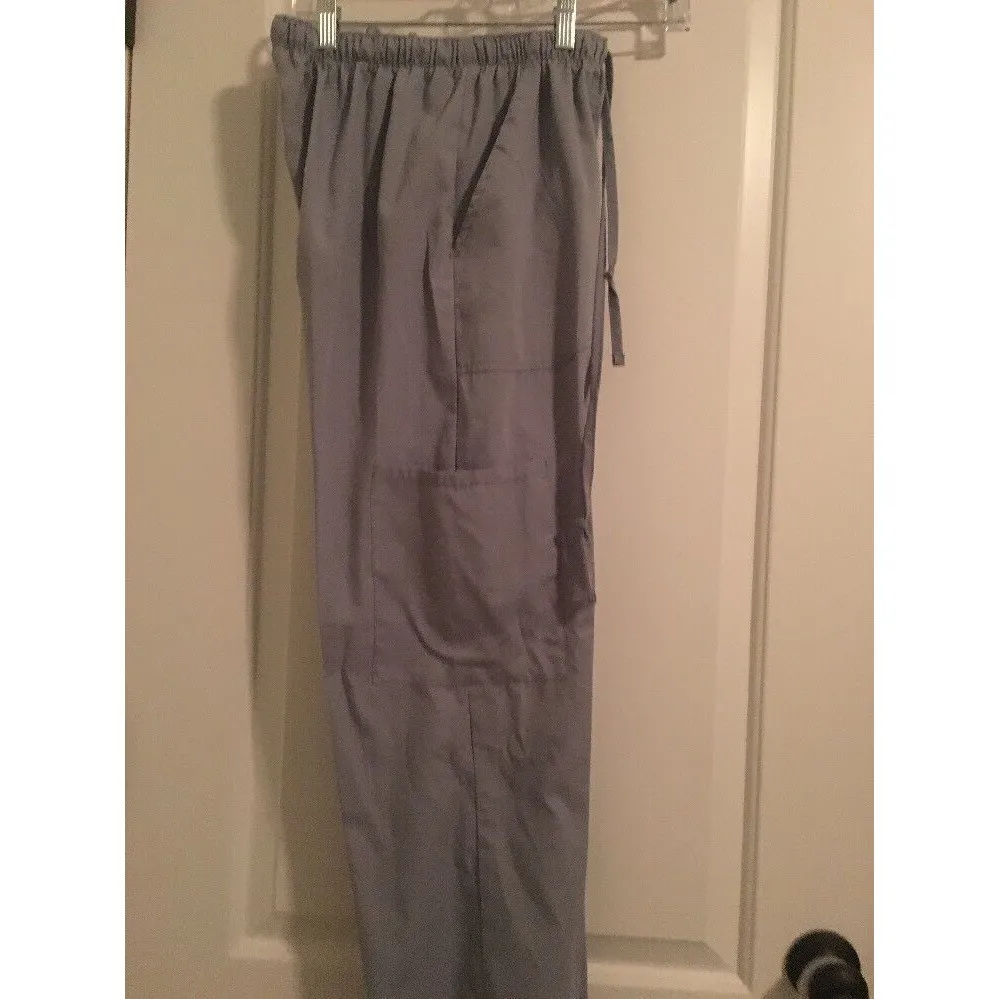Denice Women's Scrub Uniform Pants Elastic Waist Nurse Medical Size M Gray Size M - Image 4