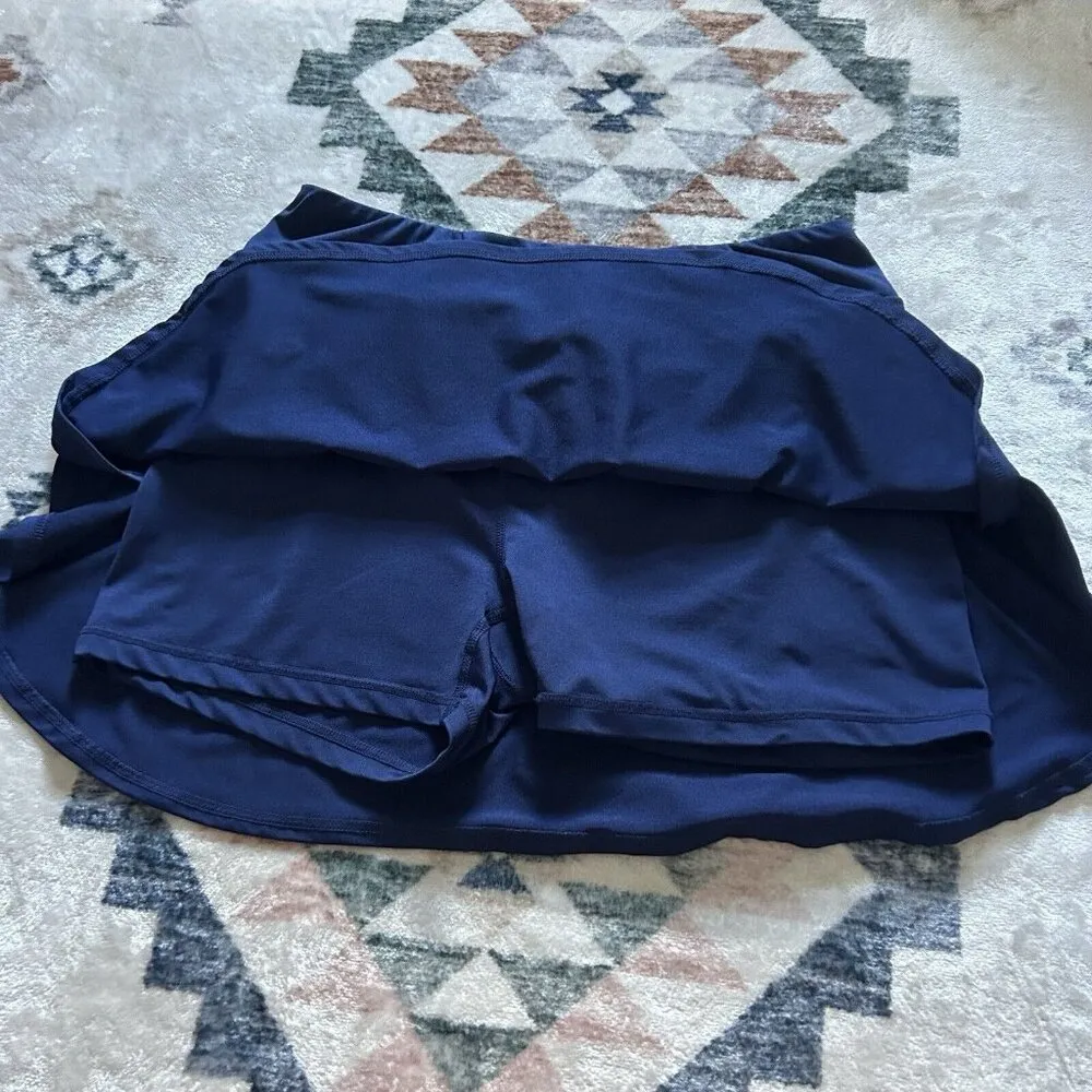 HEAD Womens Athletic Tennis Golf Skort with Ball Pocket Navy Blue Sz Large L - Image 3