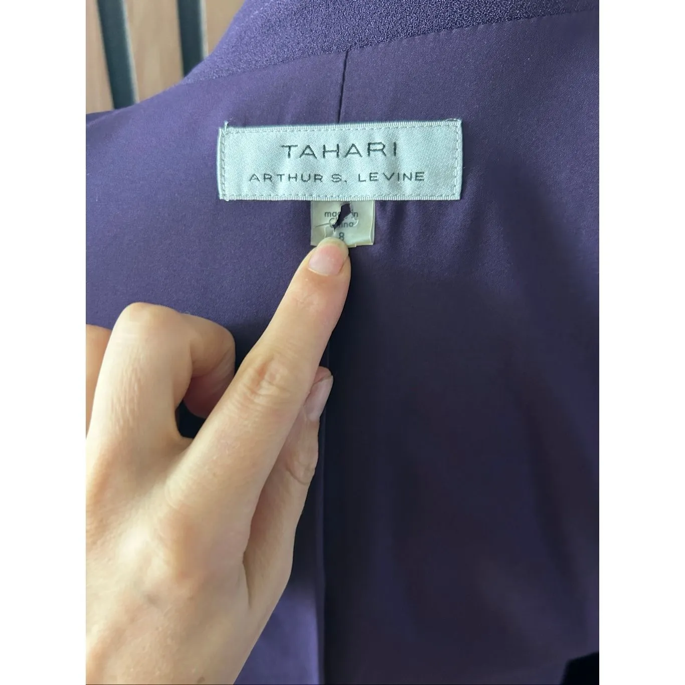 Tahari purple blazer size 8 work attire work, blazer office wear stylish flared - Image 6