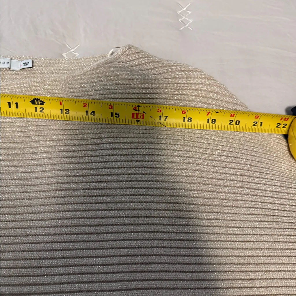 Lush Ribbed Beige Women's Sweater size L - Image 8