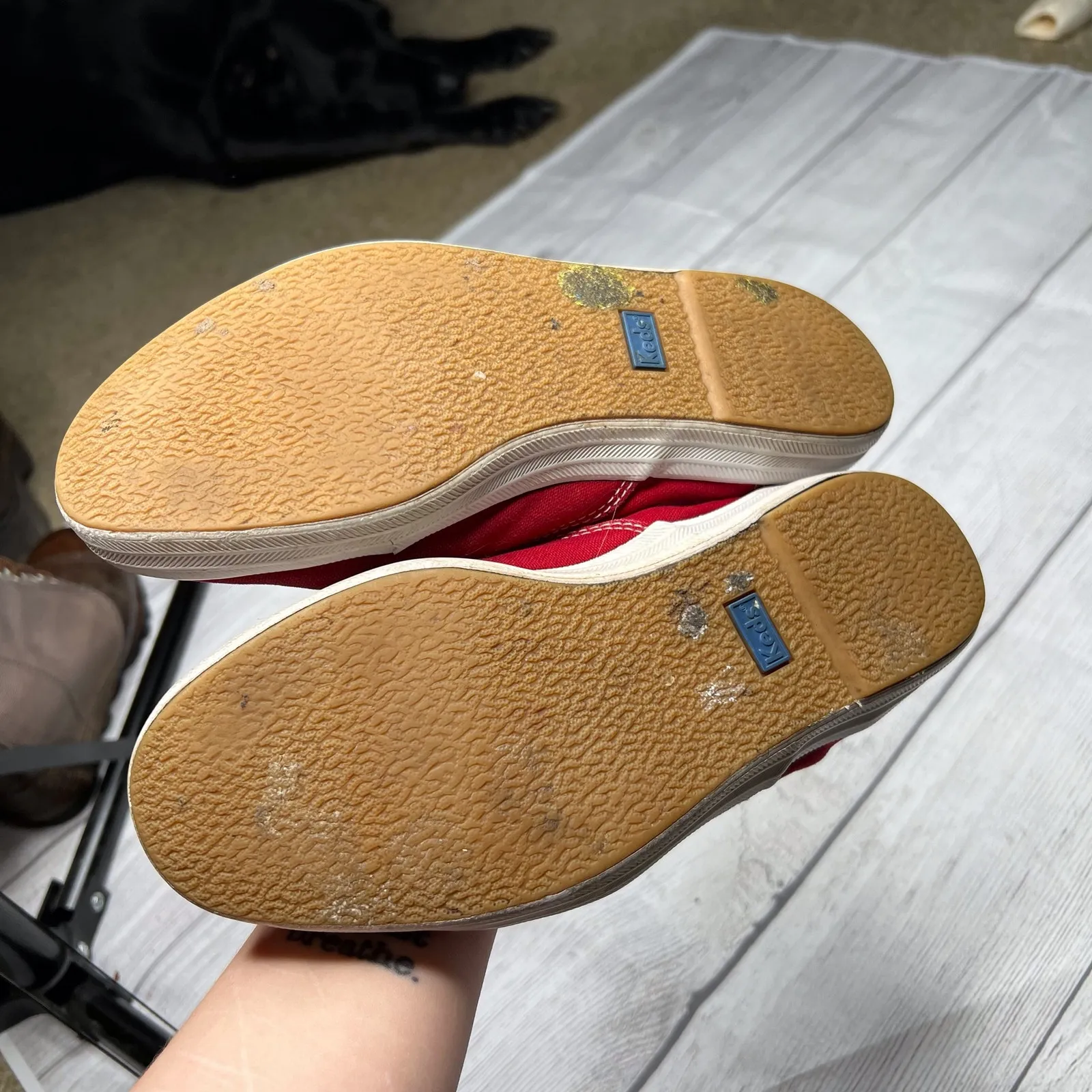 Keds Original Red Canvas Sneaker Shoes Classic Minimalist US 7 UK 4.5 EUR 37.5 - Image 7