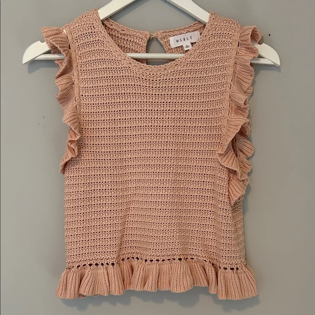 Chic Ruffled Knit Tank Top - Image 3