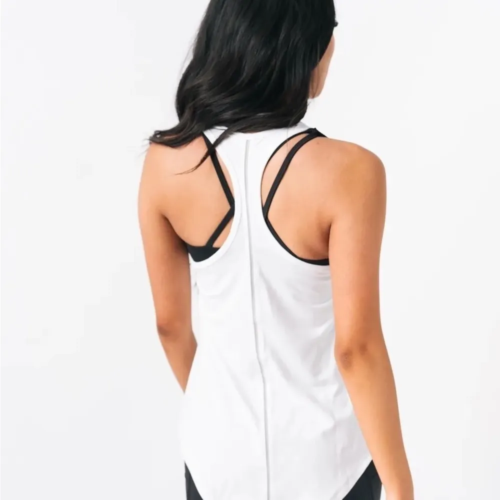 Zyia Active Effortless White Long Tank Size XXL Yoga Work Out  Performance - Image 3