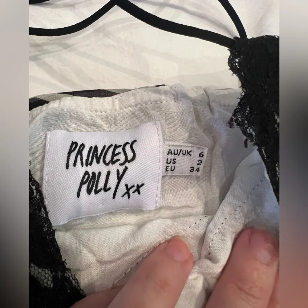 Princess Polly White and Black Zebra Lace Cropped Cami Y2K 2 - Image 4