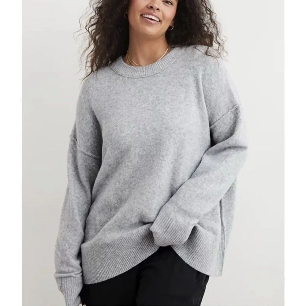 Aerie Unreal Womens Pink Soft Oversized Pullover Sweater sz XL Cozy Laggen Comfy - Image 7