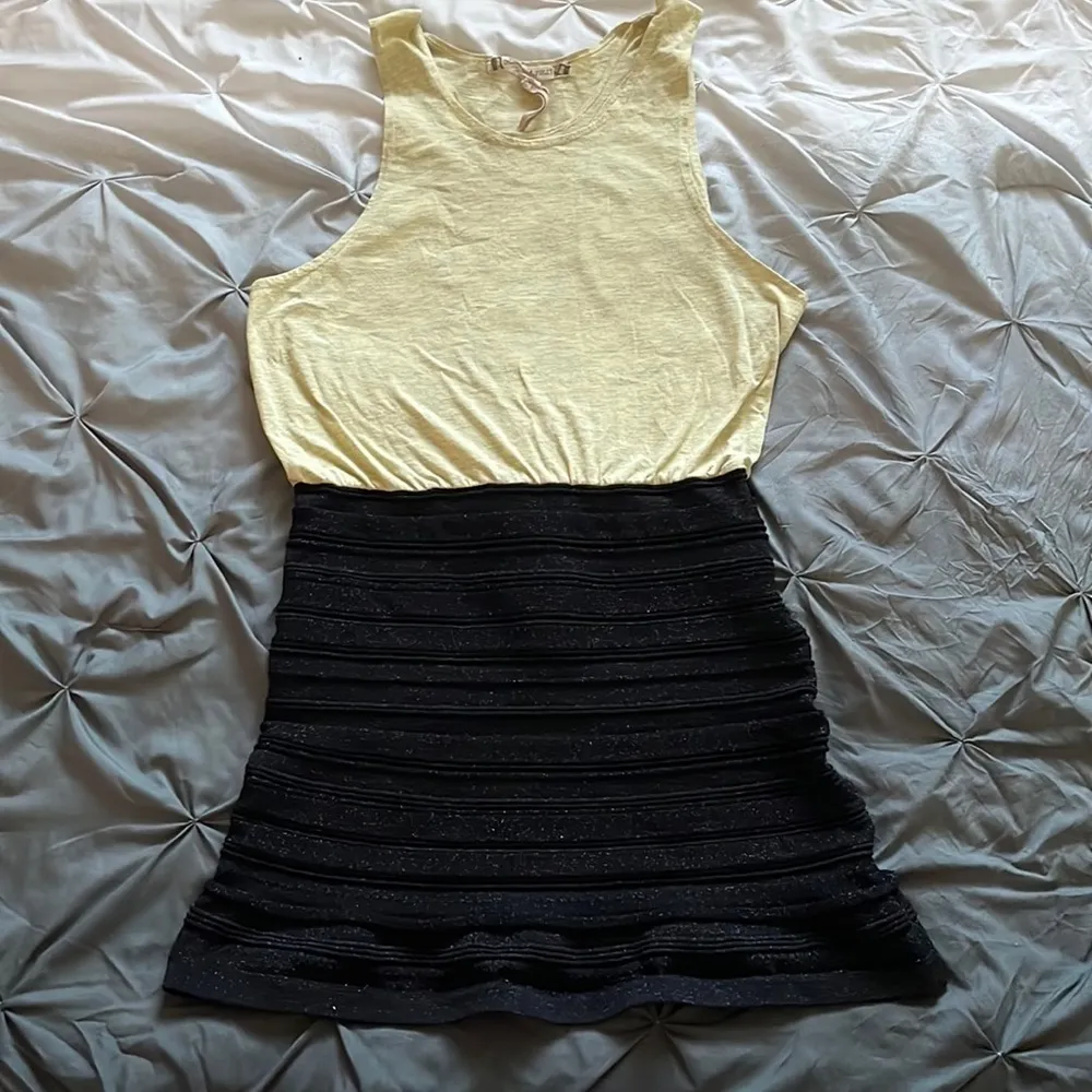 Chelsea & Violet Black Knit Bodycon Racerback Tank Fit & Flare Dress - Image 2