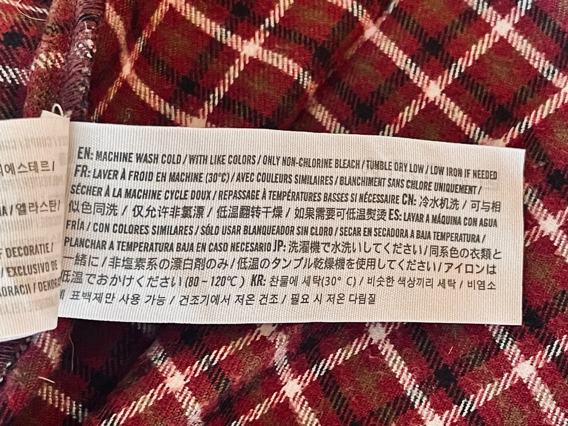 Hollister Plaid Mini Dress Red - Image 6