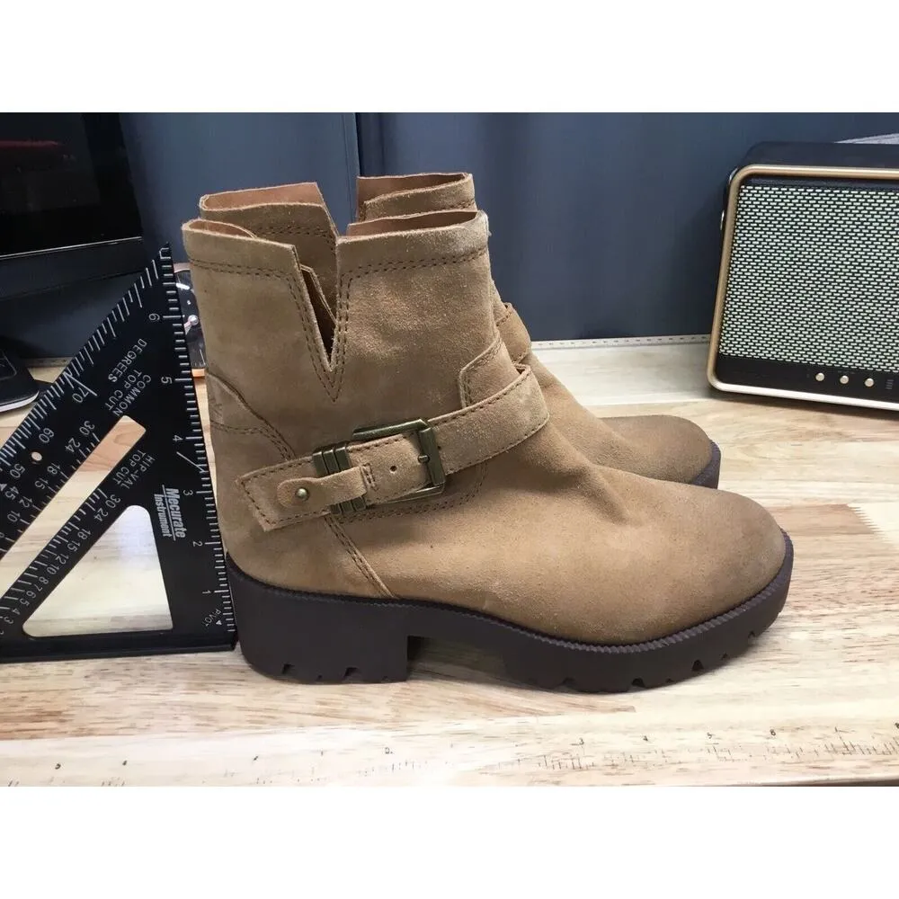 NWT Zodiac Miller Harness Lug Sole Boot Latte Suede Leather Womens Size 7 - Image 3