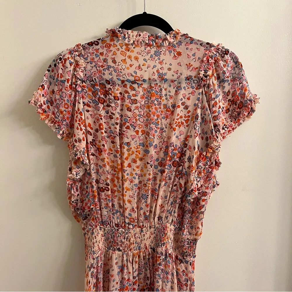 Poupette St. Barth Amber Ruffled Floral Mini Dress Size XS - Image 8