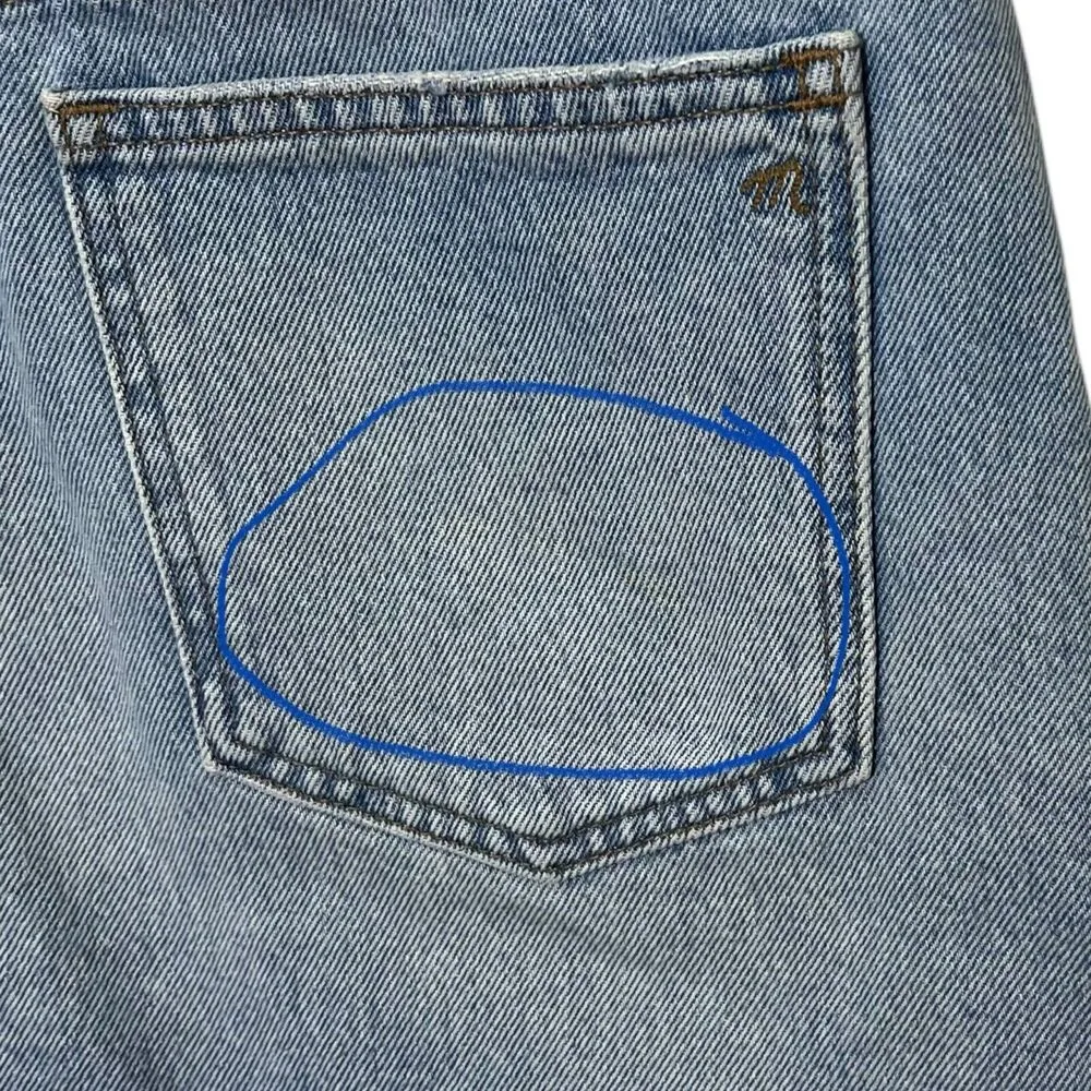 Madewell Ripped High Rise Denim Shorts Selton Wash Size 24 Cotton Mid Length - Image 12