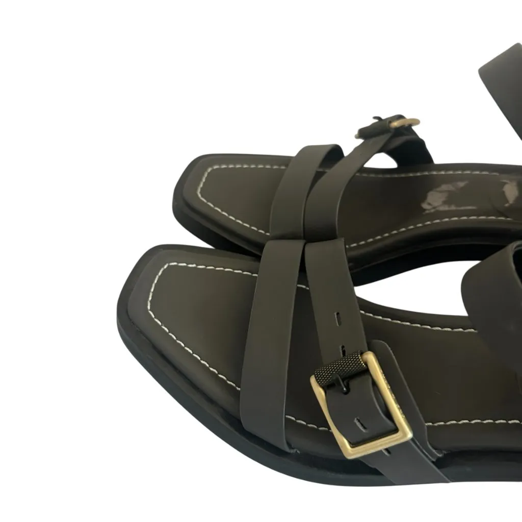 Rag & Bone Fallon Block Heel Sandals Shoes Strappy Buckle Grey Size 40 9.5 Women - Image 4