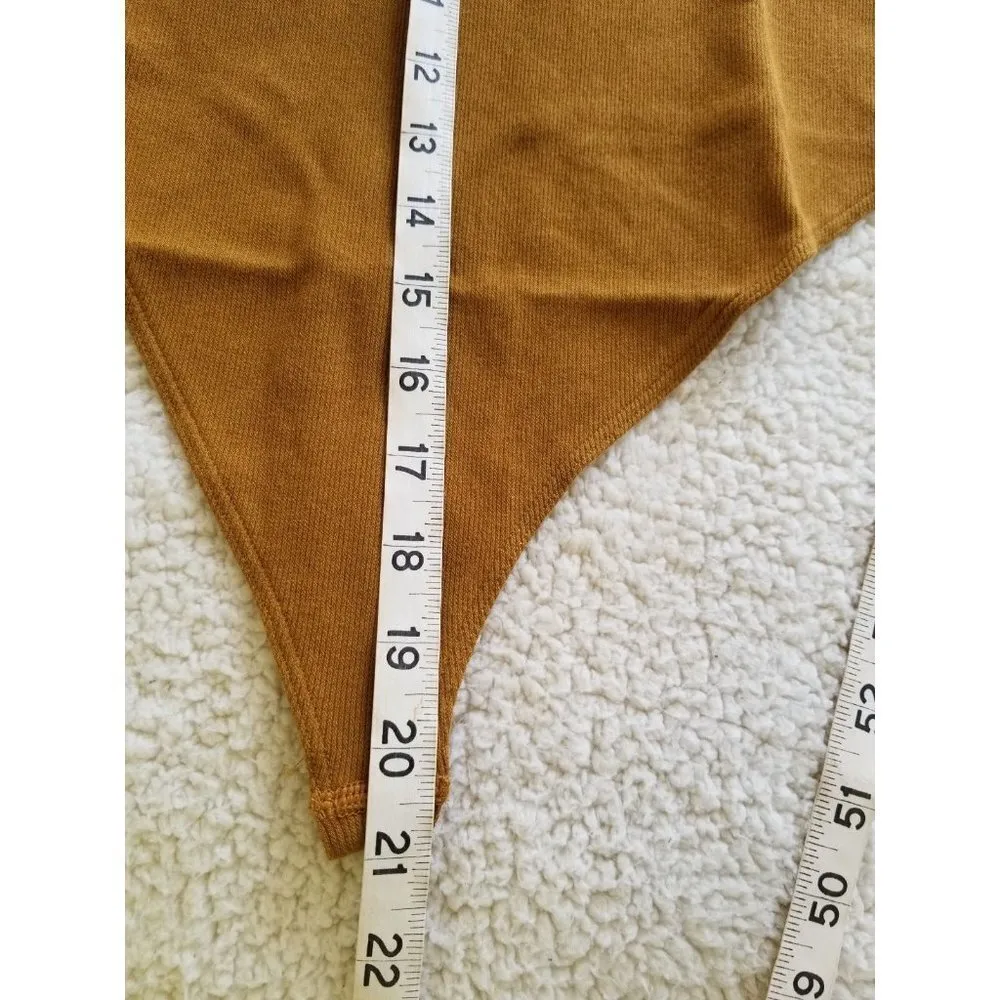 Good American Skinny Strap Seamless Bodysuit  Bronze Brown Womens Size 5/6 = 2XL - Image 5